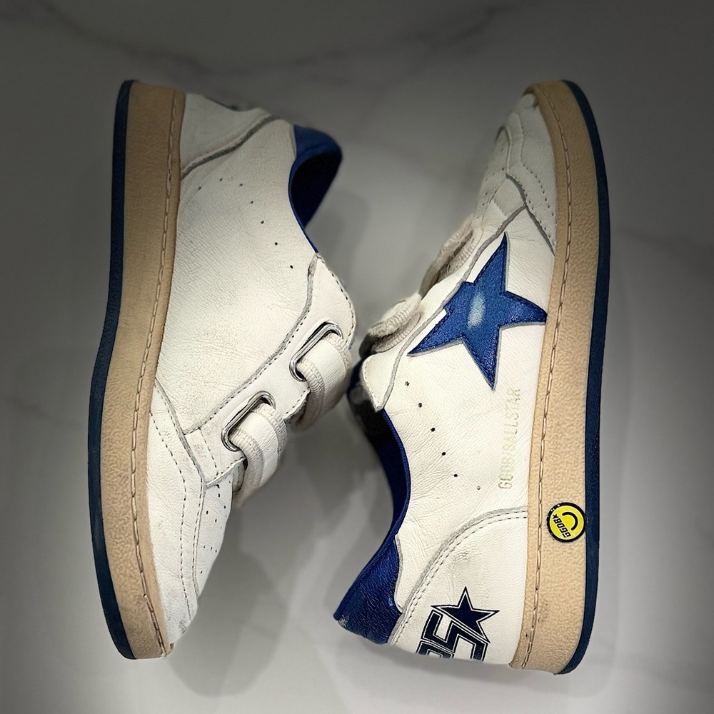 Golden Goose Kids White Blue Star Sneakers